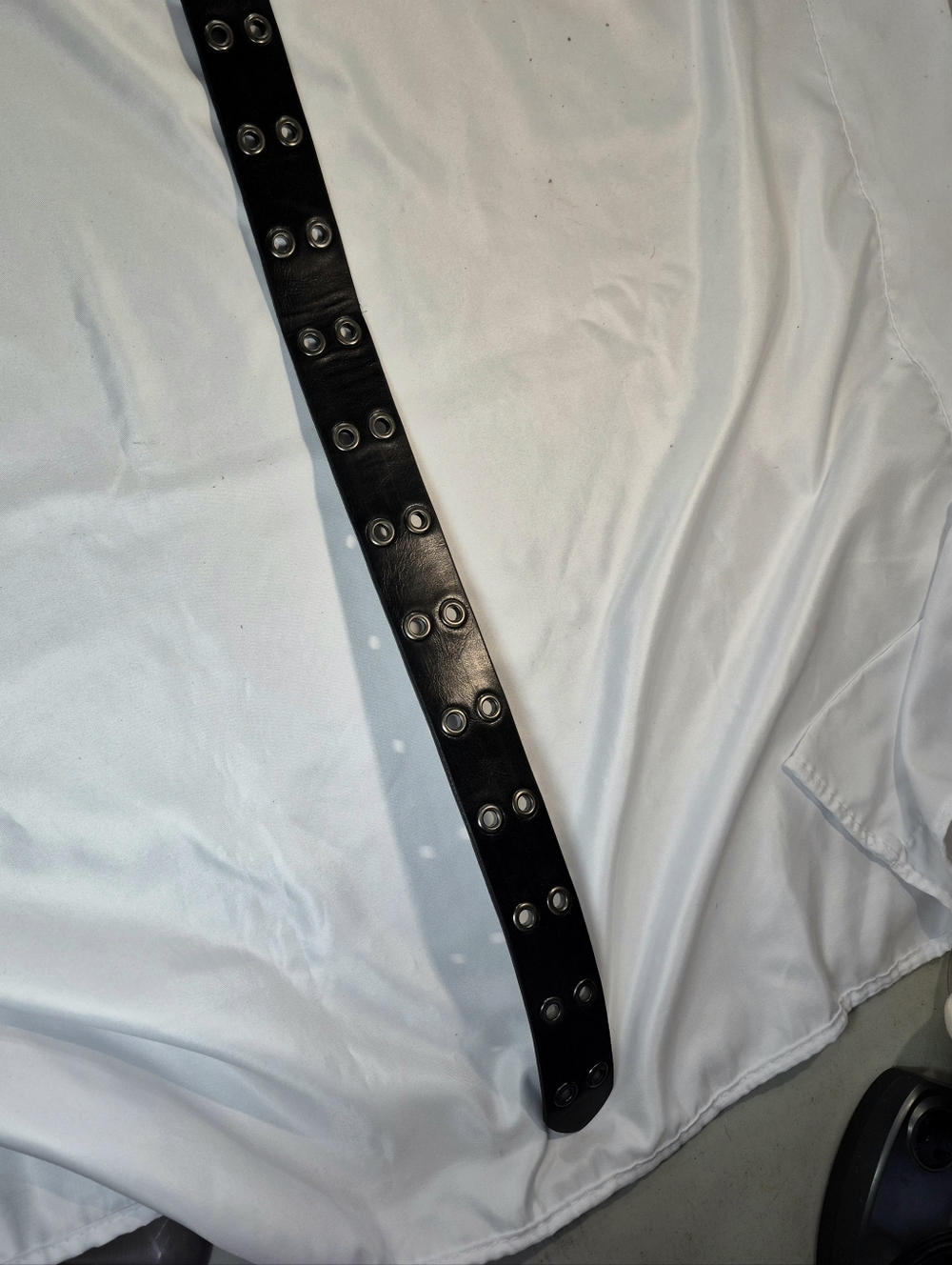 NWOT Black Double Grommet Belt Alternative Punk Grunge Moto Biker Y2k Unisex - Picture 7 of 13